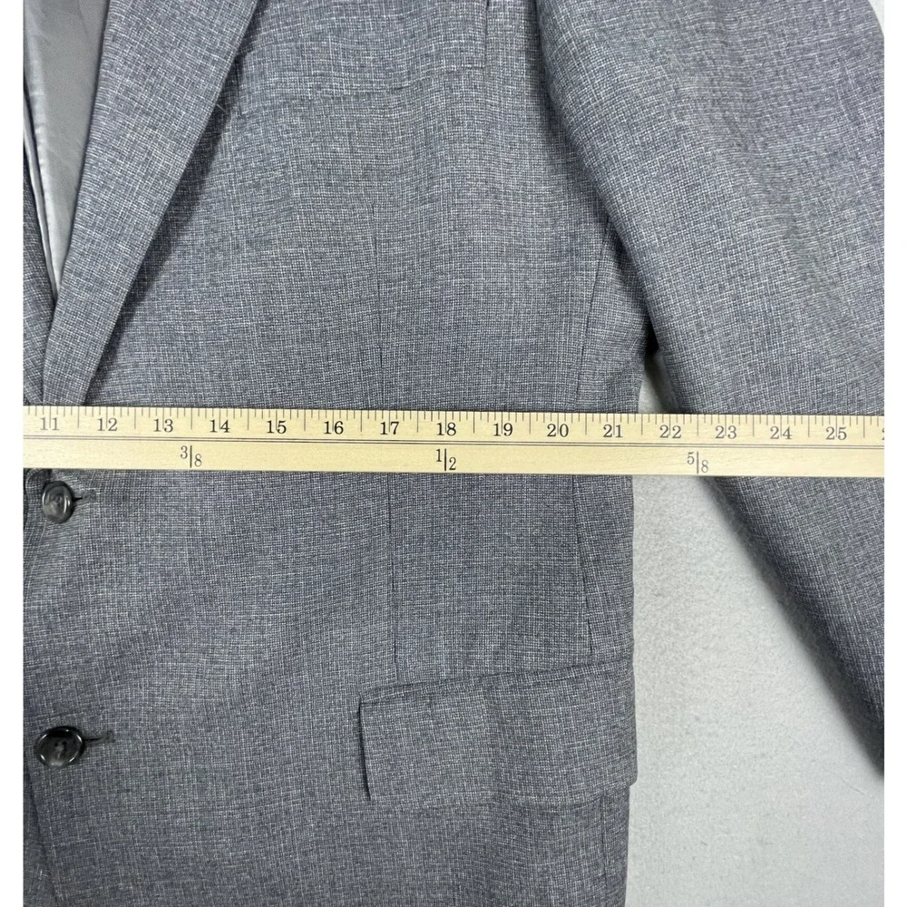 Jos. A. Bank Blazer Mens 44R Grey Signature Collection 100% Wool Two Button